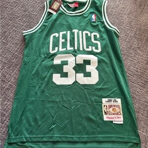 Mitchell & Ness Green and White Celtics Game Jersey